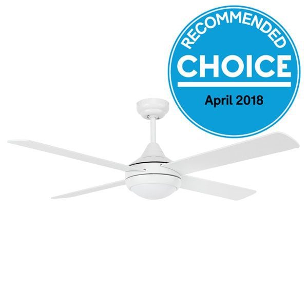 Eco Silent Dc Ceiling Fan With Led Light Remote White 48