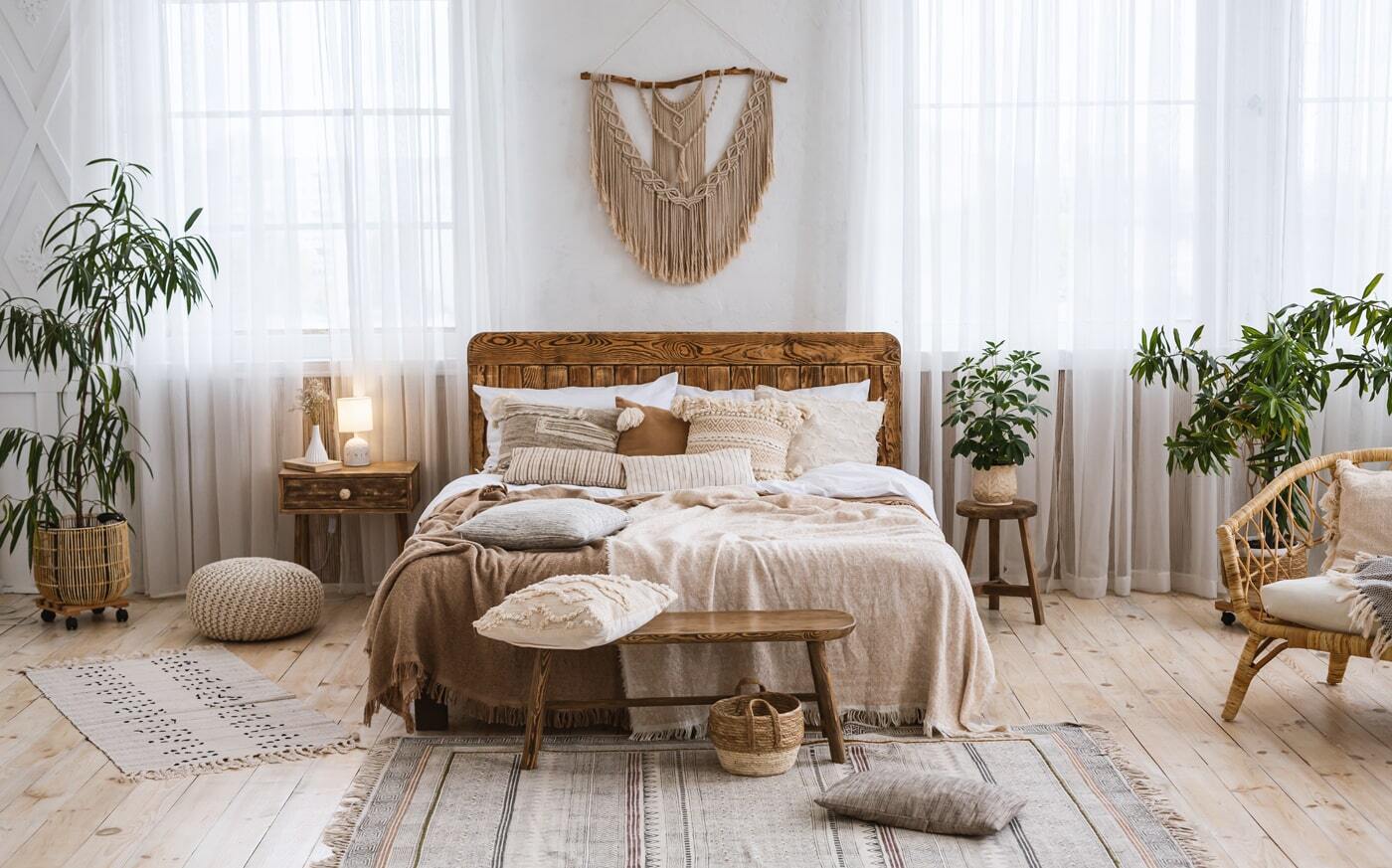 boho inspired style bedroom