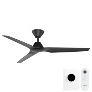 Fanco Infinity-iD 64" DC Ceiling Fan in Black with Wall Control and Remote