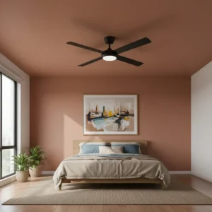 fanco-eco-silent-pro-smart-dc-52-inch-with-cct-led-light-black-installed-in-minimalist-bedroom