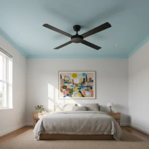 fanco-eco-silent-pro-smart-dc-56-inch-black-no-light-installed-in-modern-bedroom